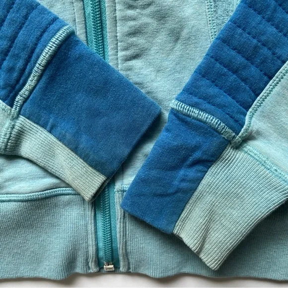 Ivivva Fleece Hoodie Good in the Hood Jacket Coat Full Zip Blue Teal Scuba Sz 10 - Picture 8 of 12